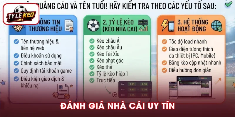 Cách đánh giá nhà cái uy tín cá cược tỷ lệ kèo